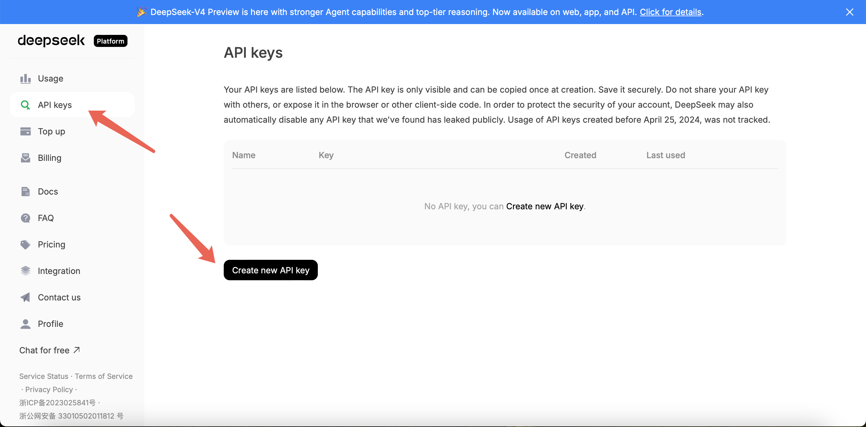 Create API Key